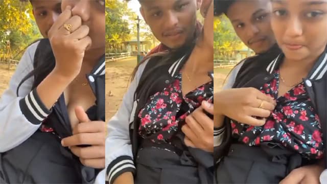 Sweet School Babe Outdoor – Boobs Play BF Hard MMS