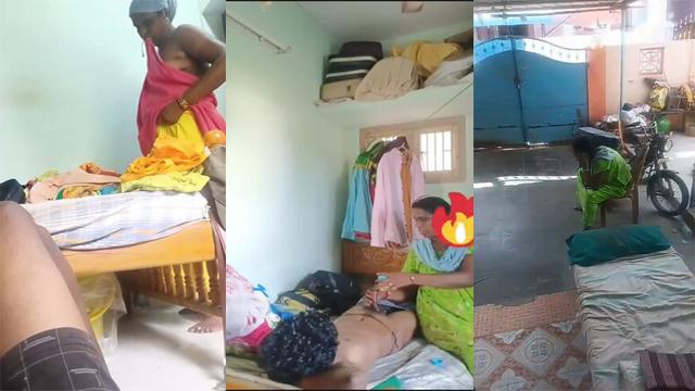 Real Tamil Maid Aunty Son Affair Leaked Porn